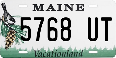 ME license plate 5768UT