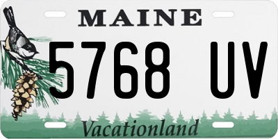 ME license plate 5768UV