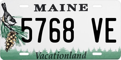 ME license plate 5768VE