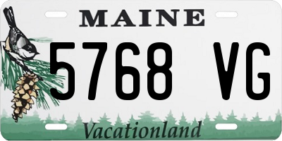 ME license plate 5768VG