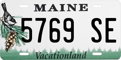 ME license plate 5769SE