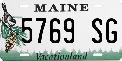 ME license plate 5769SG