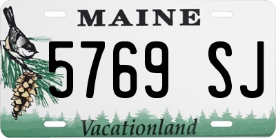 ME license plate 5769SJ