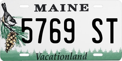 ME license plate 5769ST