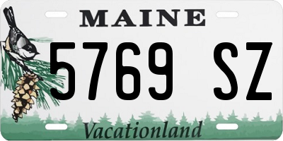 ME license plate 5769SZ