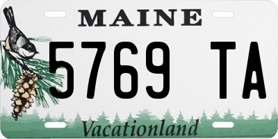 ME license plate 5769TA