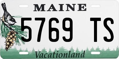 ME license plate 5769TS