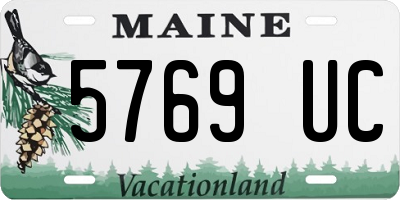 ME license plate 5769UC