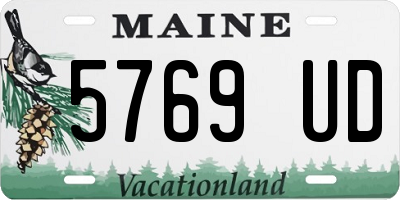 ME license plate 5769UD