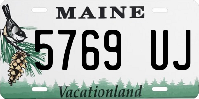 ME license plate 5769UJ