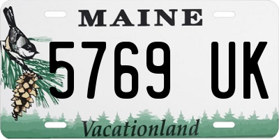 ME license plate 5769UK