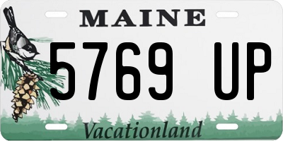 ME license plate 5769UP