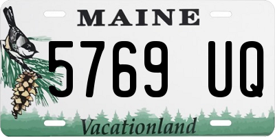 ME license plate 5769UQ