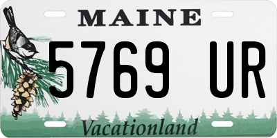 ME license plate 5769UR