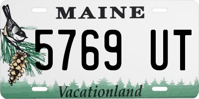 ME license plate 5769UT