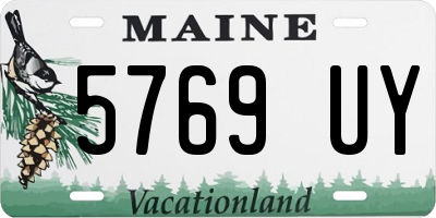 ME license plate 5769UY