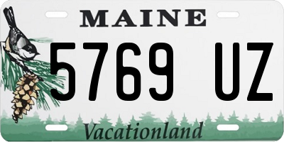 ME license plate 5769UZ