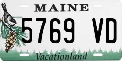 ME license plate 5769VD