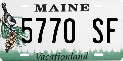 ME license plate 5770SF