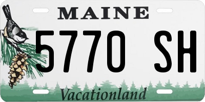 ME license plate 5770SH