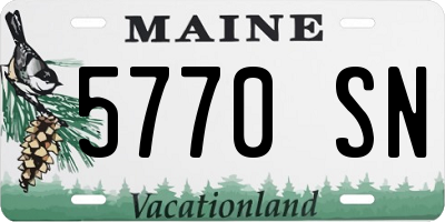 ME license plate 5770SN