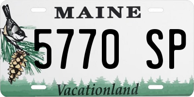 ME license plate 5770SP