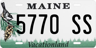 ME license plate 5770SS