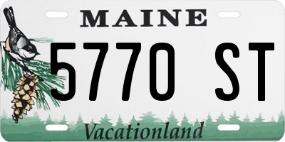 ME license plate 5770ST