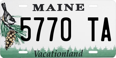 ME license plate 5770TA