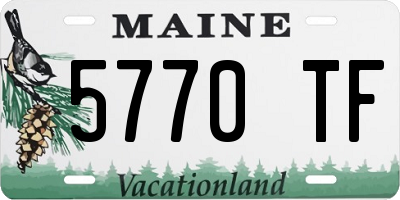 ME license plate 5770TF