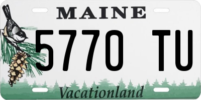 ME license plate 5770TU