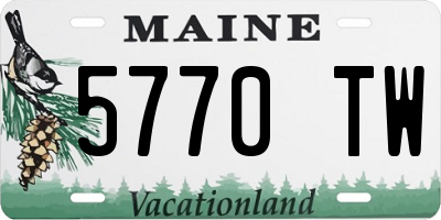 ME license plate 5770TW