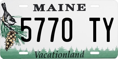 ME license plate 5770TY