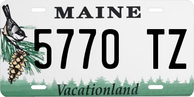 ME license plate 5770TZ