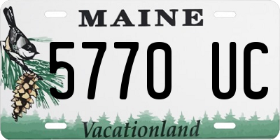 ME license plate 5770UC