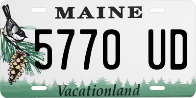 ME license plate 5770UD