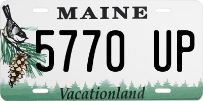 ME license plate 5770UP
