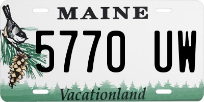 ME license plate 5770UW