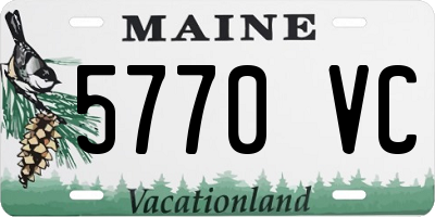 ME license plate 5770VC
