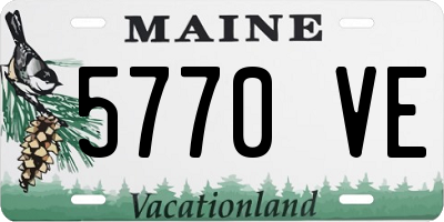 ME license plate 5770VE