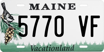 ME license plate 5770VF