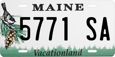 ME license plate 5771SA