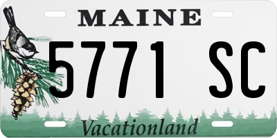 ME license plate 5771SC