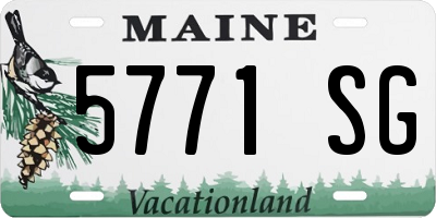 ME license plate 5771SG