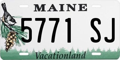 ME license plate 5771SJ