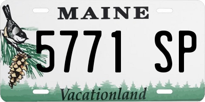 ME license plate 5771SP