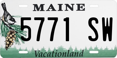 ME license plate 5771SW