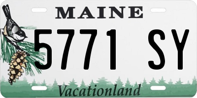 ME license plate 5771SY