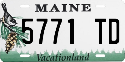 ME license plate 5771TD
