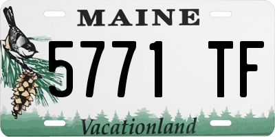 ME license plate 5771TF